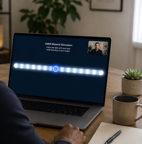 Online EMDR therapy session delivered via secure video across the UK