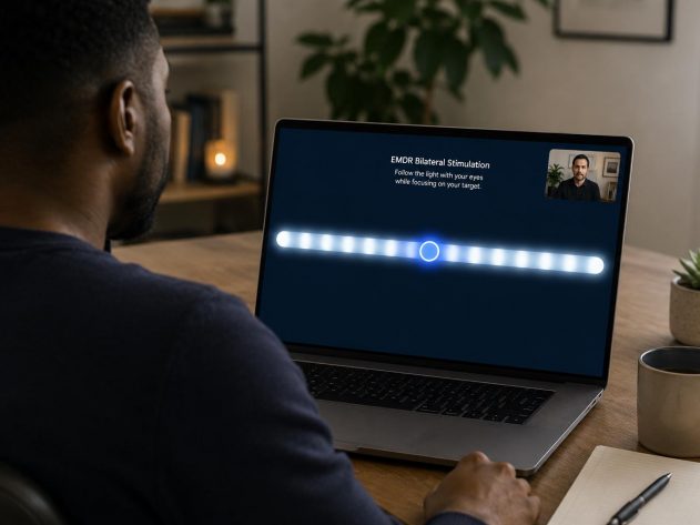 Online EMDR therapy session delivered via secure video across the UK